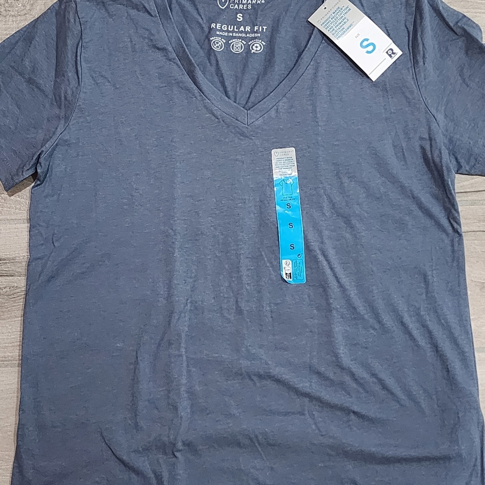 Women's Gray V-Neck 100% Cotton T-Shirt